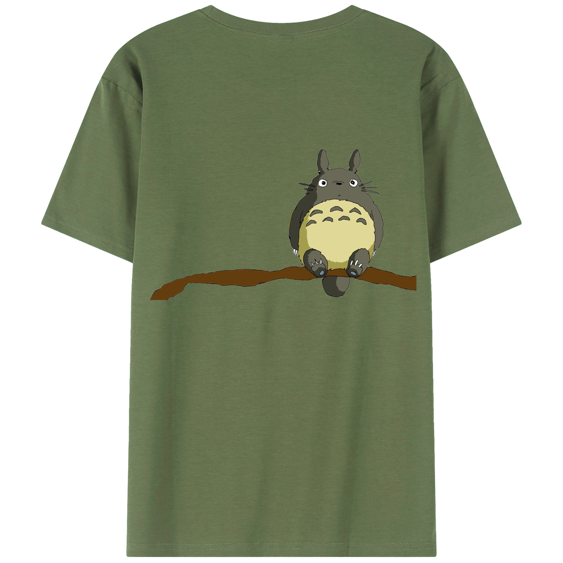 （画像用） となりのトトロ 草壁メイ 草壁サツキ My Neighbor Totoro Satsuki Kusakabe Mei Kusakabe 綿100％ メンズ半袖Tシャツ（バックプリント） 通気性
